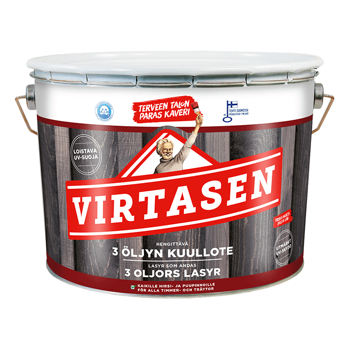 Virtasen 3 öljyn kuullote Kuva Virtasen 3 öljyn kuullote -tuotteesta.