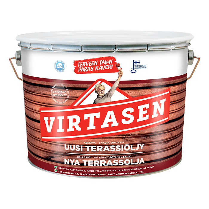 Virtasen Uusi Terassiöljy Virtasen Uusi Terassiöljy -tuote.