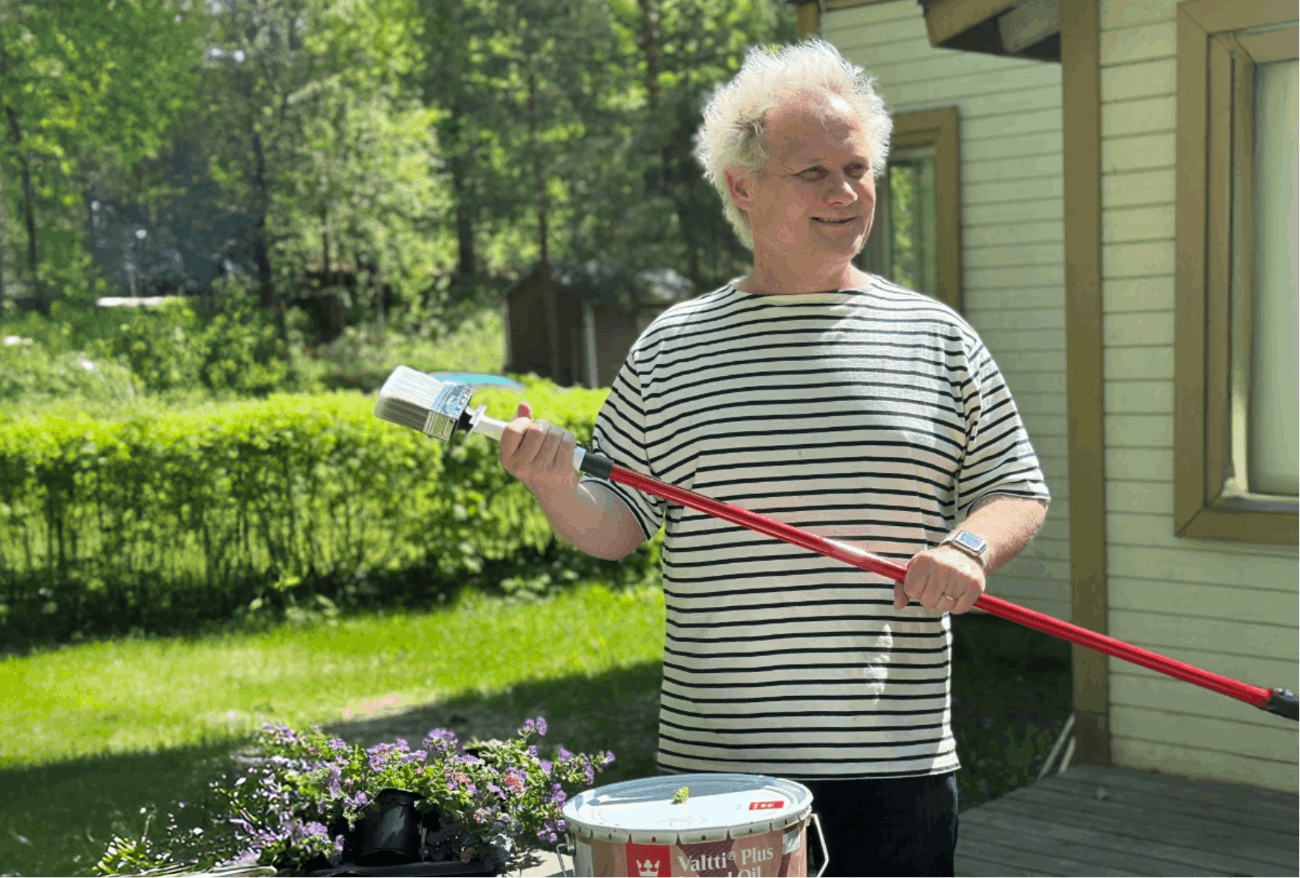 Jani Halme Jani Halme ja terassinhuoltovälineitä ja -materiaaleja.