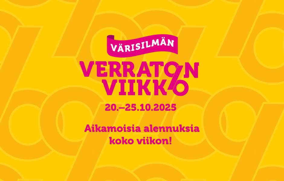 Värisilmän Verraton viikko -kampanjan mainos.